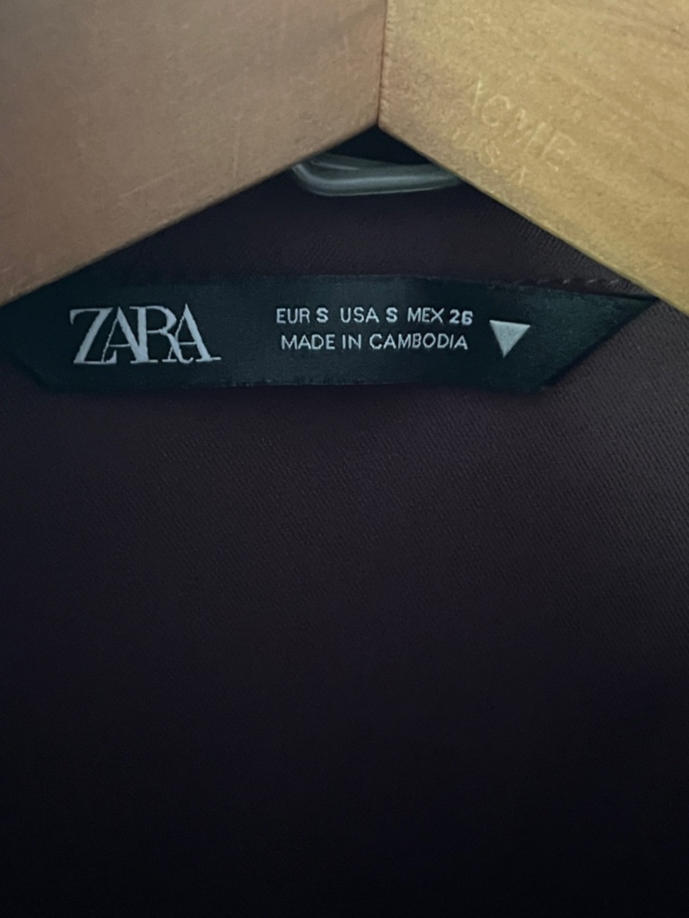 Zara Burgundy Bomber Jacket with Red and Cream Stripes - Picture 2 of 5